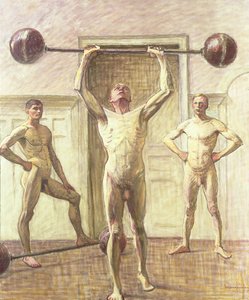2本の腕でウェイトを押す、ナンバー3、1914 作： Eugène Jansson